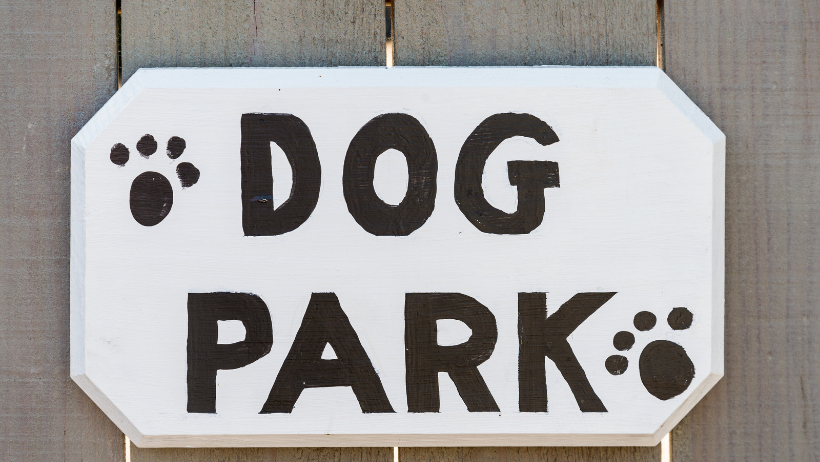 dog park sign