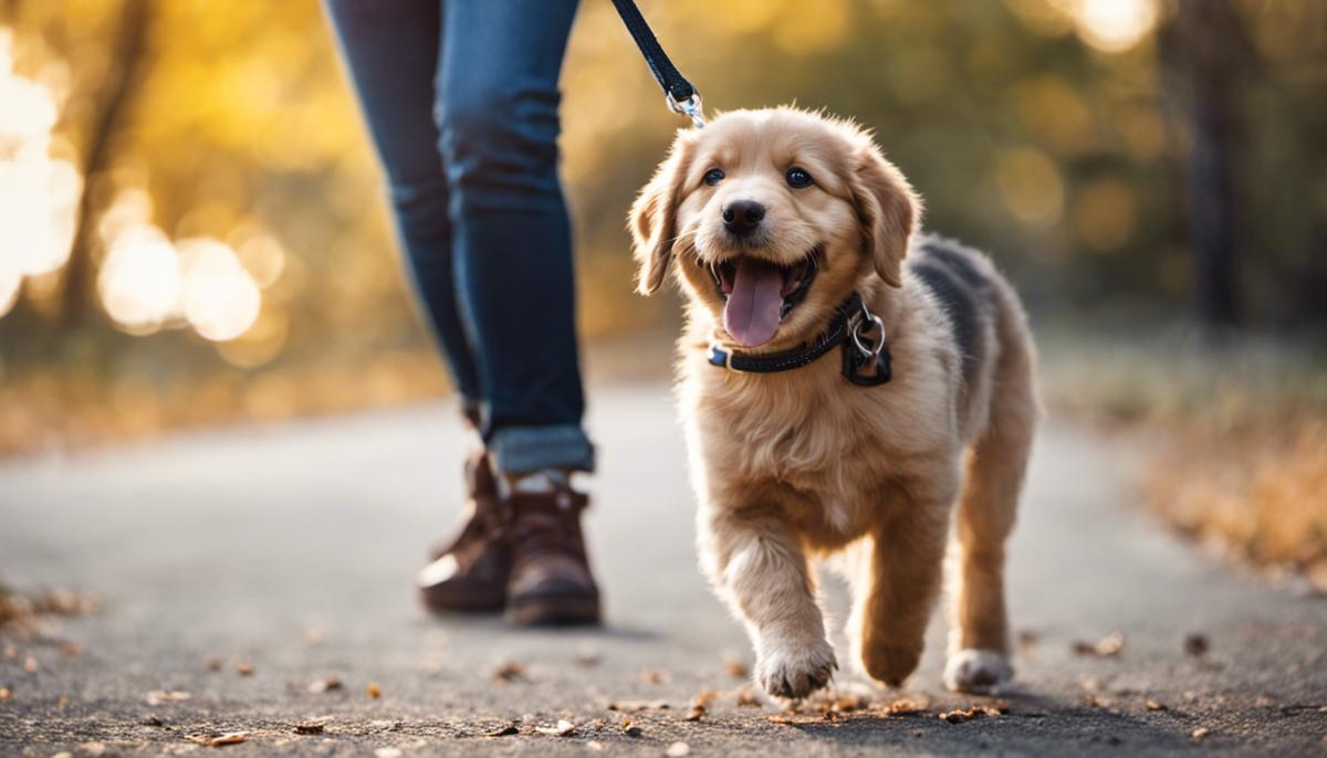 leash training puppy 