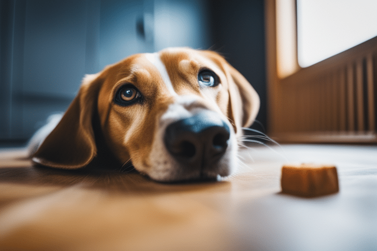 Ziggy playing without biting, awaiting his treat