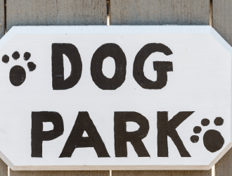 dog park sign