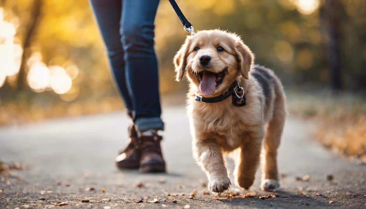 leash training puppy