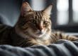 A cat sits calmly as its ears are gently wiped with a damp cloth, followed by a cotton swab to remove any excess dirt or wax