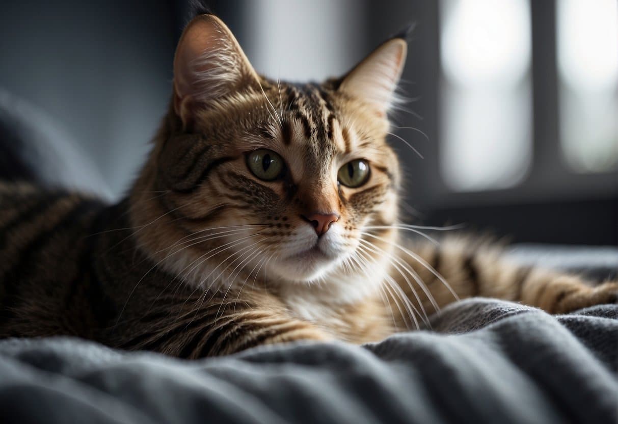 A cat sits calmly as its ears are gently wiped with a damp cloth, followed by a cotton swab to remove any excess dirt or wax