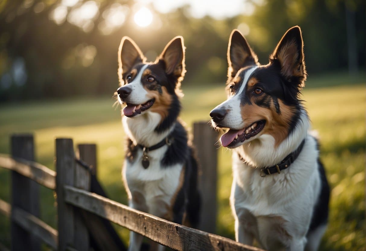 Dogs deterred by angled fence toppers and motion-activated deterrent devices