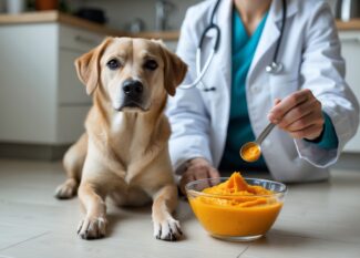 dog with pumpkin for diarrhea